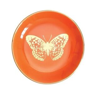 Butterfly ceramic trinket dish plate